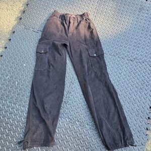 Unionbay Corduroy Cargo Pants Charcoal Cotton Utility Straight Leg Womens 5